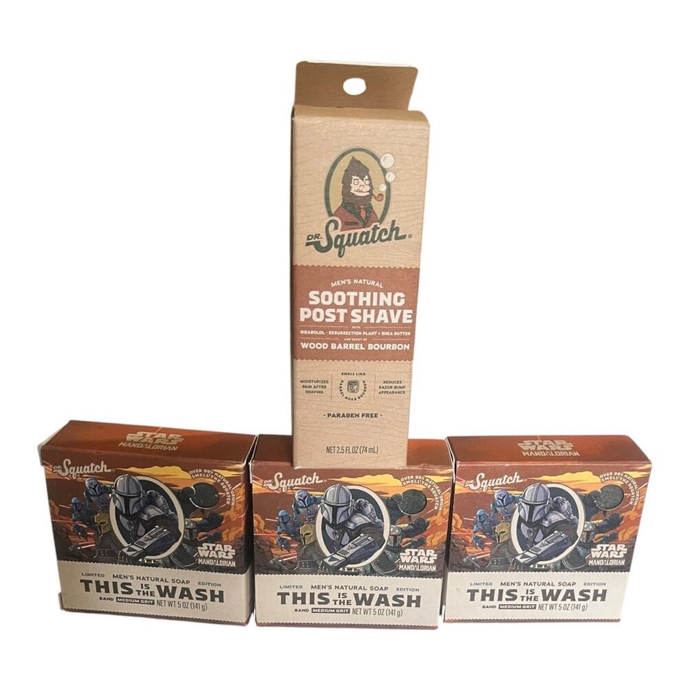 Dr. Squatch Bundle 3 Limited Edition Star Wars Mandalorian Soaps & Post Shave